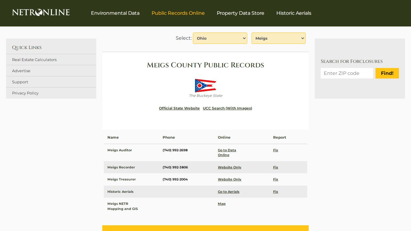 Meigs County Public Records - NETROnline.com